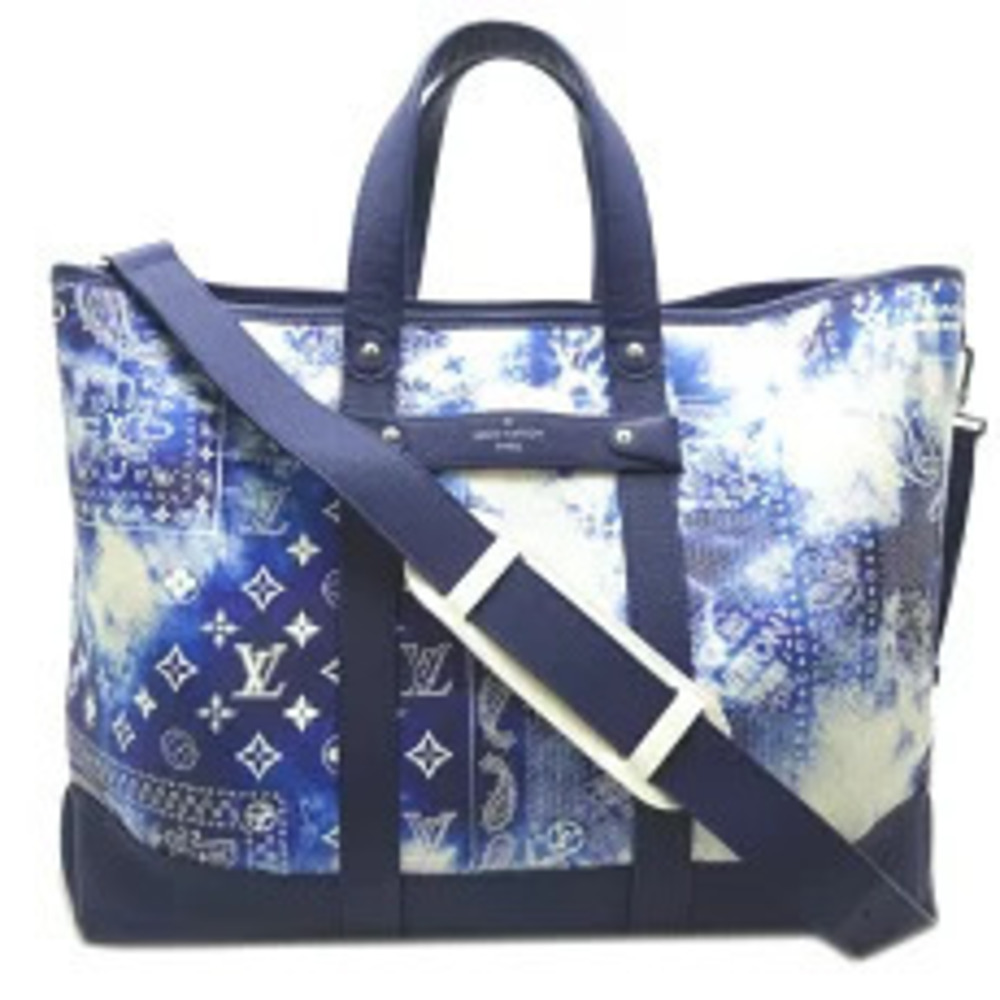 Louis Vuitton Monogram Bandana Trolley Tote Bag blue bandana tie dye